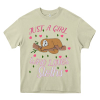 Mossy Just A Girl Who Lowes Sloths Heavy Core Tee - Bettercallsaul