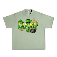 Oil Green Lucky St. Patrick's Day Urban Heavy Tee - HowdyJamesFarm