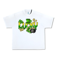 White Lucky St. Patrick's Day Urban Heavy Tee - HowdyJamesFarm