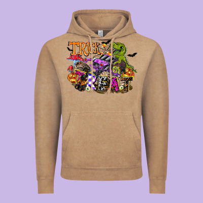 Trick Rawr Treat Vintage Hoodie Designed By Fadigitalartstudio