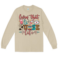 Mushroom Livin' That Nurse Life Long Sleeve Tee - FaDigitalArtStudio