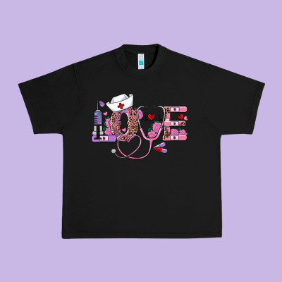 Valentines Day Nurse Love Urban Heavy Tee Designed By Ranaportraitstore