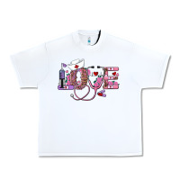 White valentines day nurse love Urban Heavy Tee - RanaPortraitStore