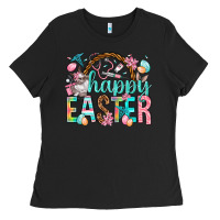 Black Happy Easter Nurse Easter Day Ladies Tee - HowdyJamesFarm