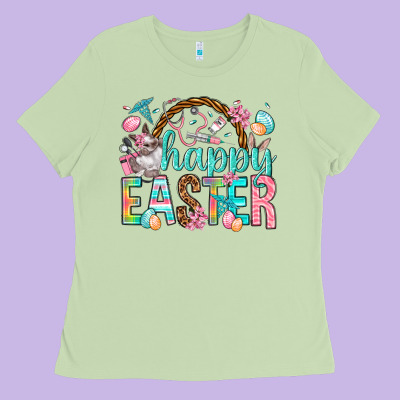 Happy Easter Nurse Easter Day Ladies Tee Designed By Howdyjamesfarm