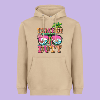 Teacher Off Duty Heavyweight Hoodie Designed By Adodesignshop