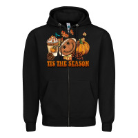 Black tis the season football Zipper Hoodie - BarkalooDesign