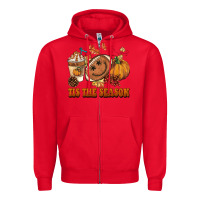 Red tis the season football Zipper Hoodie - BarkalooDesign