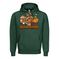 Sports Green tis the season football Zipper Hoodie - BarkalooDesign
