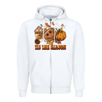 White tis the season football Zipper Hoodie - BarkalooDesign
