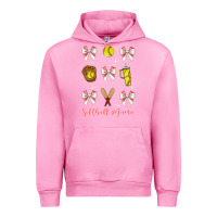 Fuchsia Pink softball coquette bow Urban Hoodie - JahusDesignShop