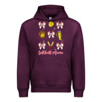 Mauve Wine softball coquette bow Urban Hoodie - JahusDesignShop