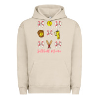 Pigment French Oak softball coquette bow Urban Hoodie - JahusDesignShop