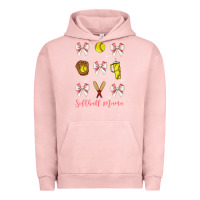 Pigment Salmon softball coquette bow Urban Hoodie - JahusDesignShop