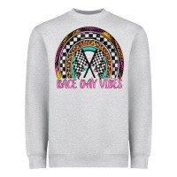Heather Grey race day vibes rainbow Heavyweight Sweatshirt - Artiststas
