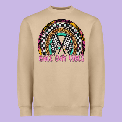 Race Day Vibes Rainbow Heavyweight Sweatshirt Designed By Artiststas