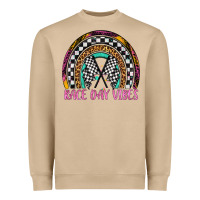 Mushroom race day vibes rainbow Heavyweight Sweatshirt - Artiststas