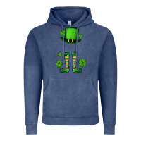 Vintage Denim Custom name St. Patrick's leprechaun Vintage Hoodie - OliviaCreatesArt