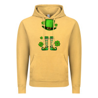 Vintage Mustard Custom name St. Patrick's leprechaun Vintage Hoodie - OliviaCreatesArt