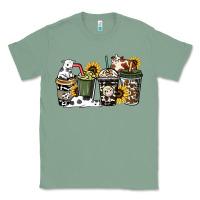 Sage Cowhide coffee cups Classic Tee - HowdyJamesFarm
