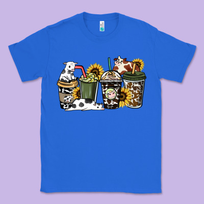 Cowhide Coffee Cups Classic Tee Designed By Howdyjamesfarm