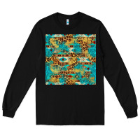Black western aztec leopard glitter seamless pattern Long Sleeve Tee - FaDigitalArtStudio