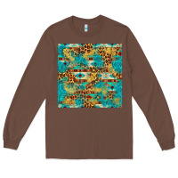 Chestnut western aztec leopard glitter seamless pattern Long Sleeve Tee - FaDigitalArtStudio
