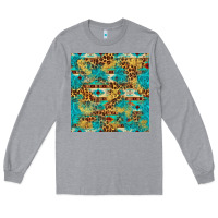 Heather Grey western aztec leopard glitter seamless pattern Long Sleeve Tee - FaDigitalArtStudio