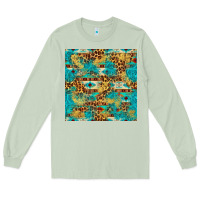 Matcha western aztec leopard glitter seamless pattern Long Sleeve Tee - FaDigitalArtStudio