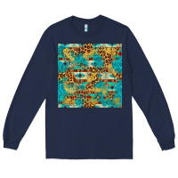 Navy western aztec leopard glitter seamless pattern Long Sleeve Tee - FaDigitalArtStudio