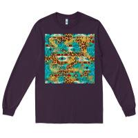 Plum western aztec leopard glitter seamless pattern Long Sleeve Tee - FaDigitalArtStudio