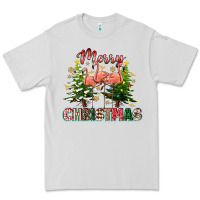 Dove Grey Merry Christmas flamingo Premium Tee - texasbilliewilder