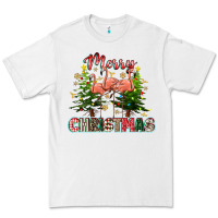 White Merry Christmas flamingo Premium Tee - texasbilliewilder