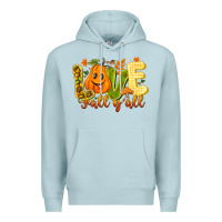 Blue Mist Love Fall Y'all Premium Hoodie - CowhideDigitalArt
