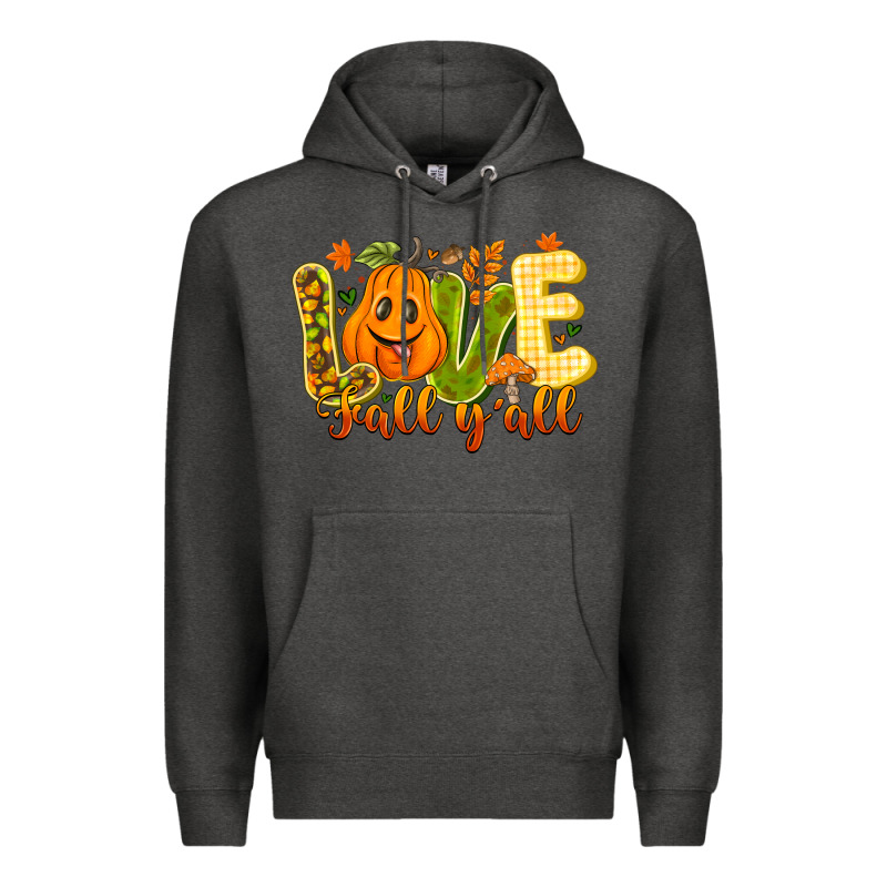 Love Fall Y'all Premium Hoodie by CowhideDigitalArt | Teevron