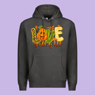 Love Fall Y'all Premium Hoodie Designed By Cowhidedigitalart