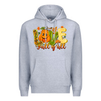 Heather Grey Love Fall Y'all Premium Hoodie - CowhideDigitalArt