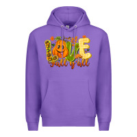 Purple Love Fall Y'all Premium Hoodie - CowhideDigitalArt