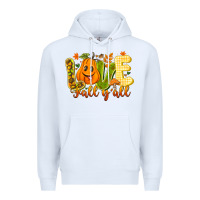 White Love Fall Y'all Premium Hoodie - CowhideDigitalArt