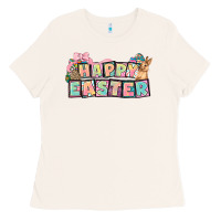 Bone Happy Easter plate letters Easter Day Ladies Tee - HowdyJamesFarm