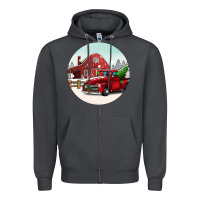 Smoke Christmas farm Christmas Zipper Hoodie - BarkalooDesign