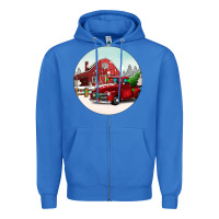 True Royal Christmas farm Christmas Zipper Hoodie - BarkalooDesign