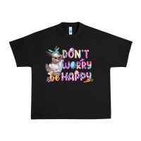 Black Don't worry be happy Easter Urban Heavy Tee - CowGirlArtShop