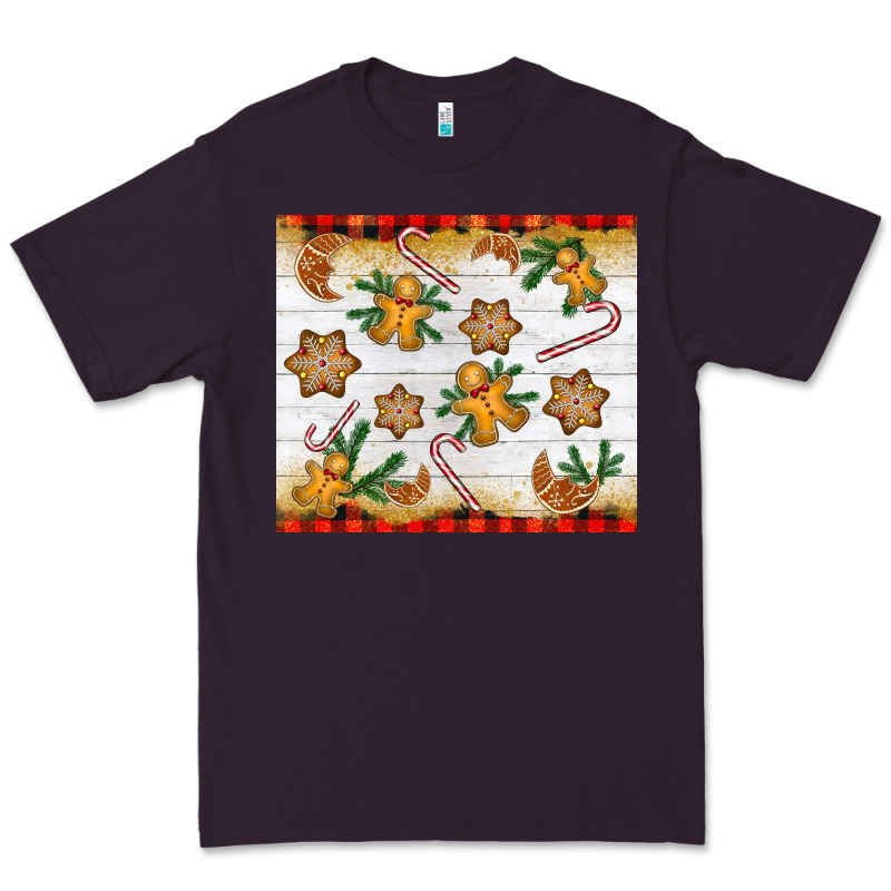 Christmas Gingerbread Cookies And Candy Cane Premium Tee by NancyCooperArtShop | Teevron