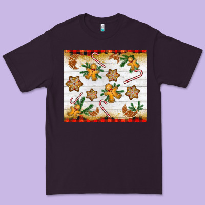 Christmas Gingerbread Cookies And Candy Cane Premium Tee Designed By Nancycooperartshop