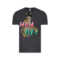 Vintage Black Mom life with skull Mother's Day Vintage Tee - CowGirlArtShop