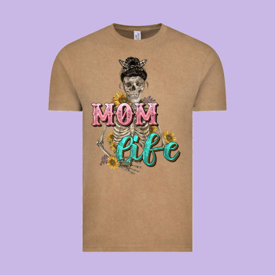 Mom Life With Skull Mother's Day Vintage Tee Designed By Cowgirlartshop