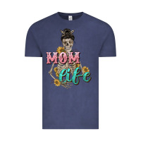 Vintage Denim Mom life with skull Mother's Day Vintage Tee - CowGirlArtShop