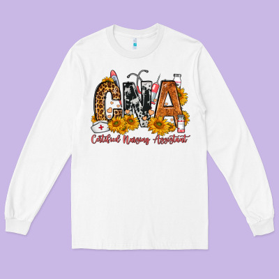 Cna Certified Nursing Assistant Long Sleeve Tee Designed By Fadigitalartstudio
