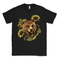 Black Bear head sunflower Classic Tee - HowdyJamesFarm